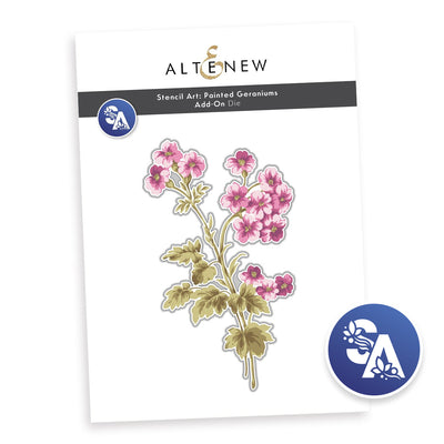 Stencil Art Bundle Stencil Art: Painted Geraniums & Add-on Die Bundle