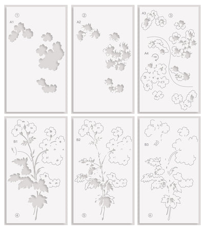 Stencil Art Bundle Stencil Art: Painted Geraniums & Add-on Die Bundle