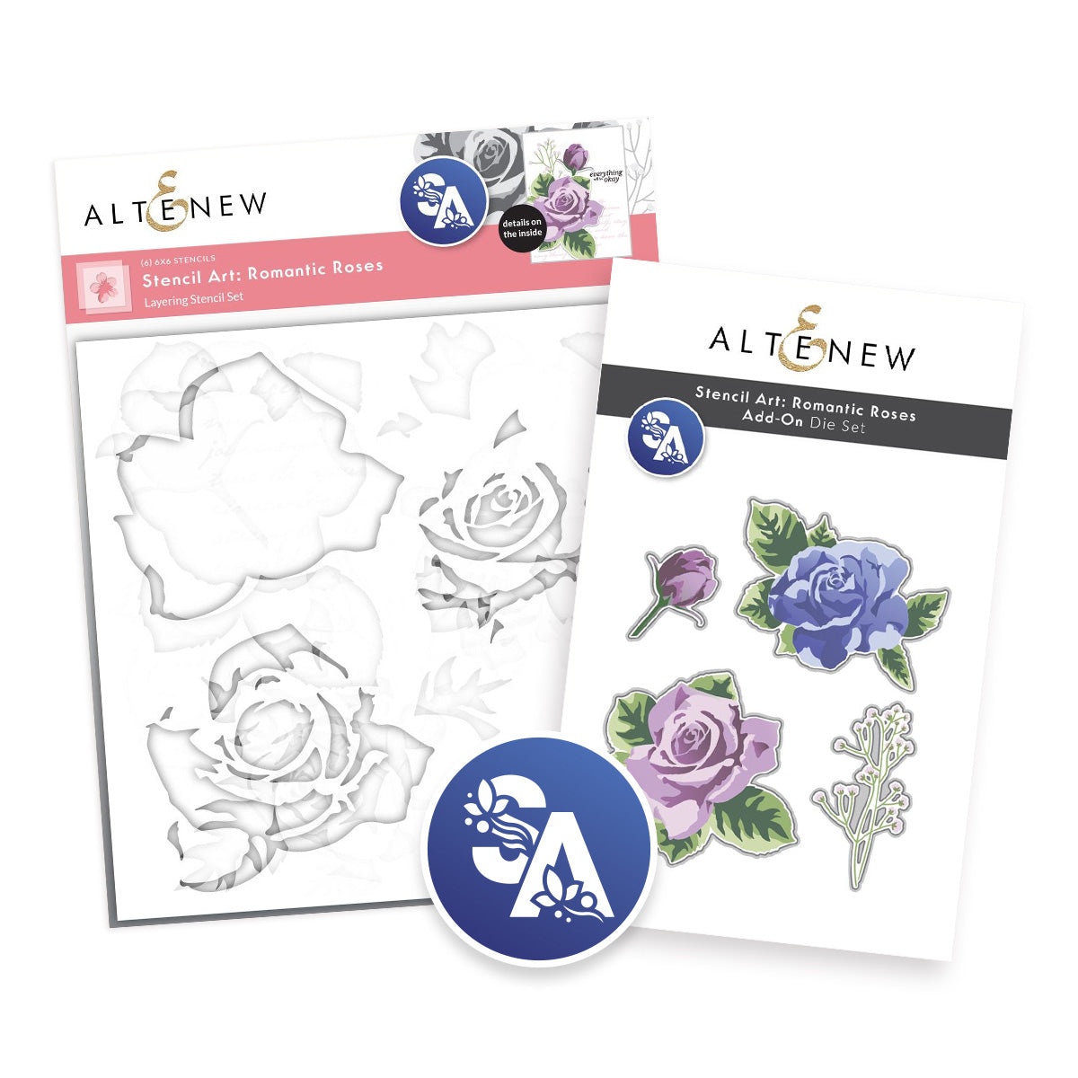 Stencil Art Bundle Stencil Art: Romantic Roses & Add-on Die Bundle