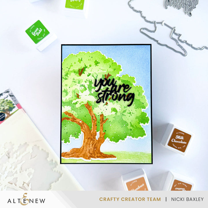 Stencil Art Bundle Stencil Art: Strong Oak & Add-on Die Bundle