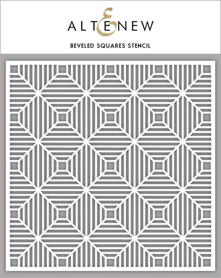 Stencil Beveled Squares Stencil