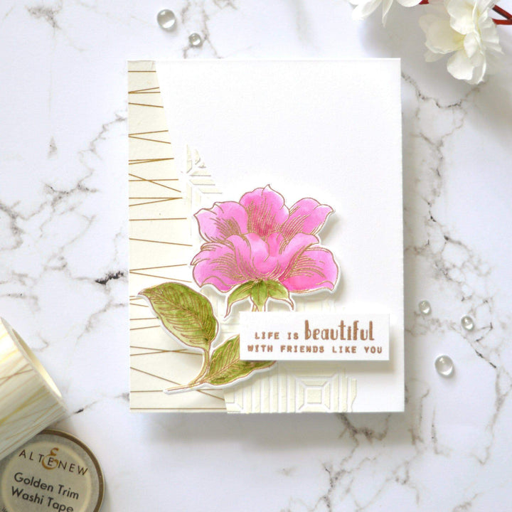 Stencil Beveled Squares Stencil