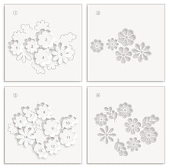 Stencil Bloom Cookies Layering Stencil Set (4 in 1)