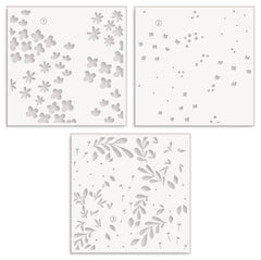 Stencil Blooming Flower Bed Stencil Set (3 in 1)