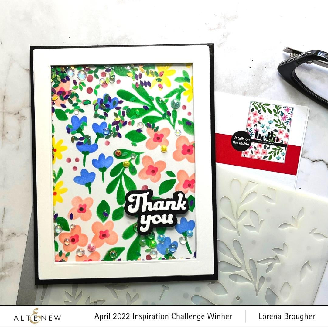 Stencil Blooming Flower Bed Stencil Set (3 in 1)