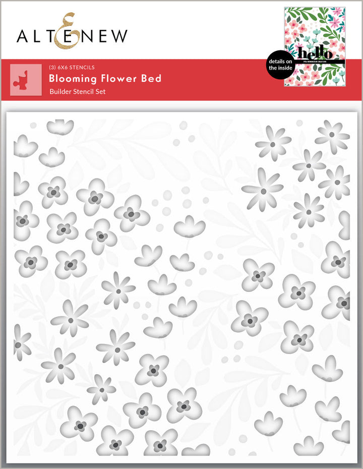 Stencil Blooming Flower Bed Stencil Set (3 in 1)