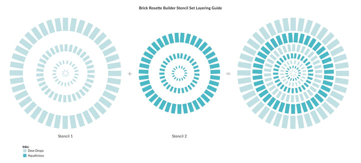 Stencil Brick Rosette Builder Stencil Set (2 in 1)