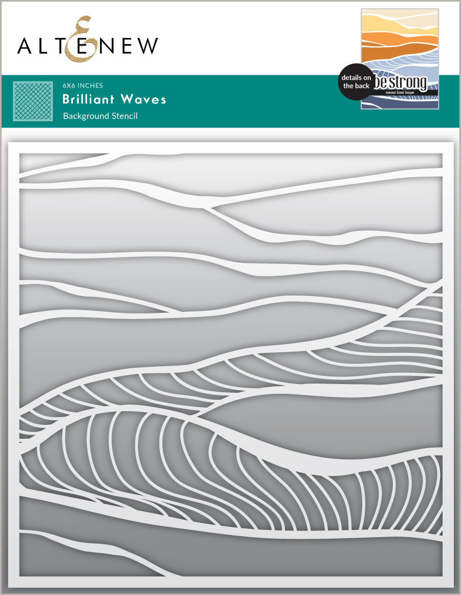 Stencil Brilliant Waves Background Stencil