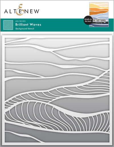 Stencil Brilliant Waves Background Stencil