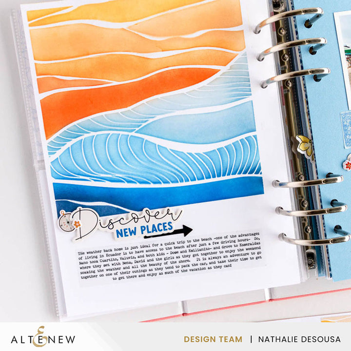 Stencil Brilliant Waves Background Stencil