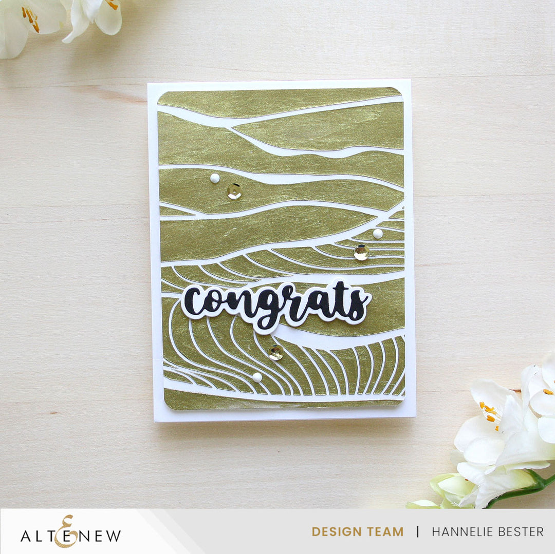 Stencil Brilliant Waves Background Stencil