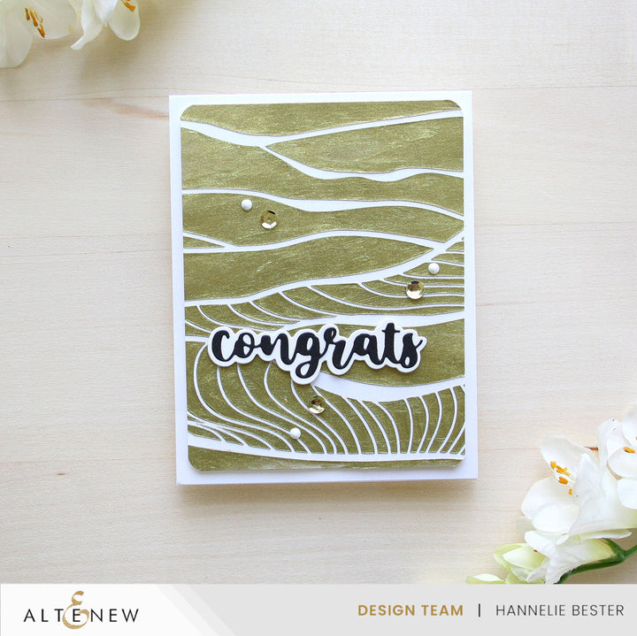 Stencil Brilliant Waves Background Stencil