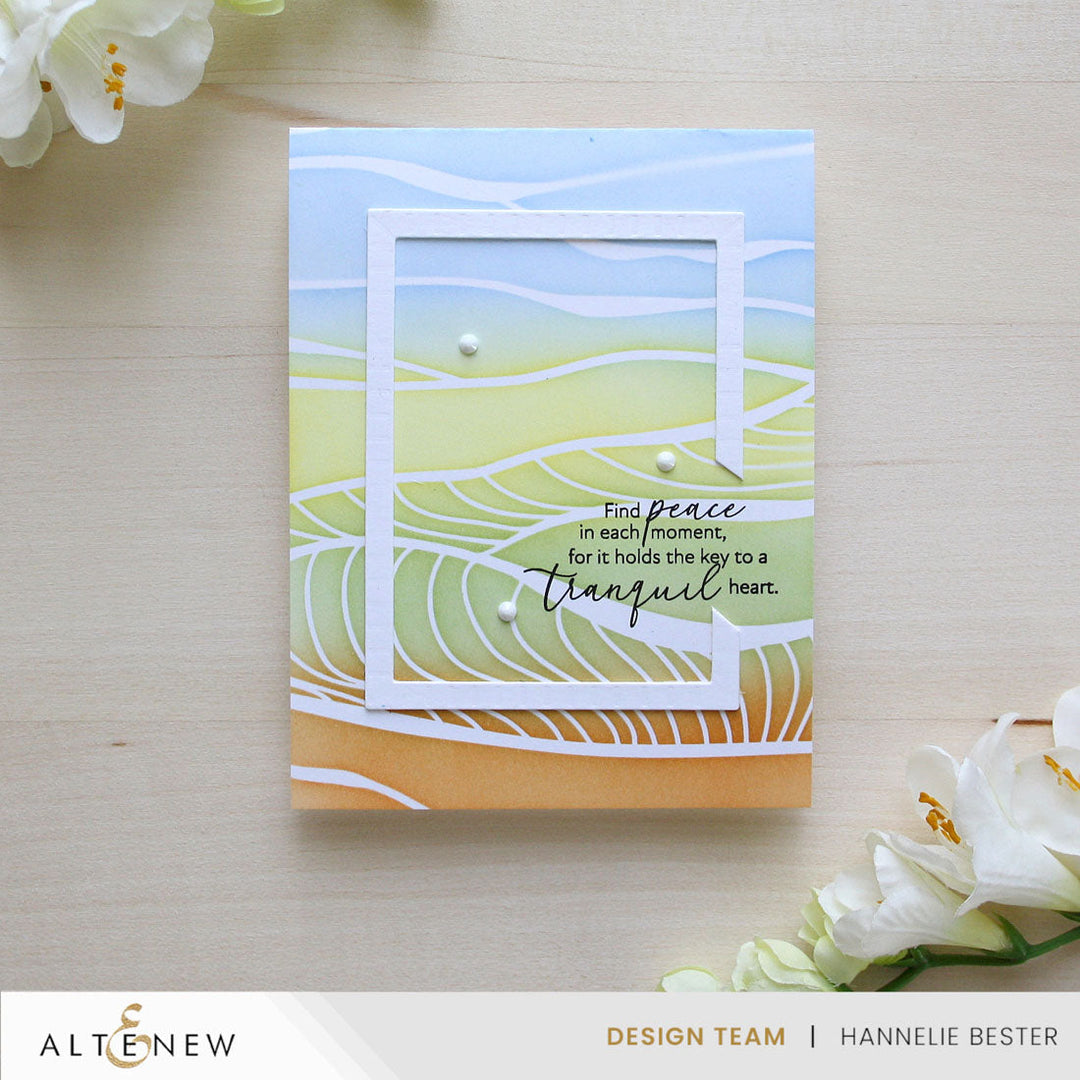 Stencil Brilliant Waves Background Stencil