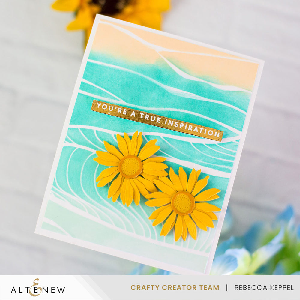 Stencil Brilliant Waves Background Stencil