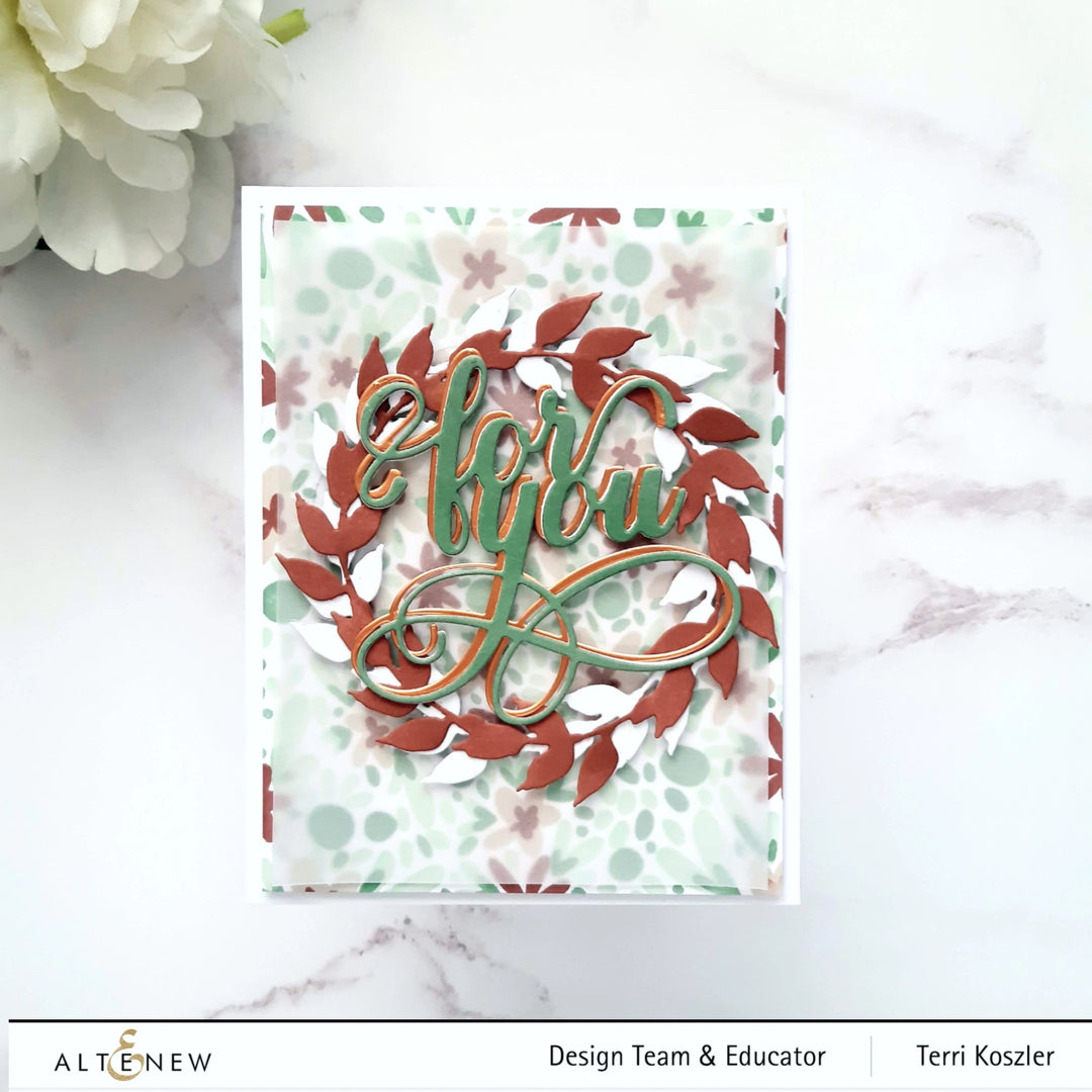Stencil Bundle Circle Frame Mask Stencil & Flowers & Petals Layering Stencil Bundle