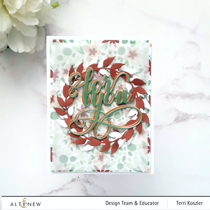 Stencil Bundle Circle Frame Mask Stencil & Flowers & Petals Layering Stencil Bundle