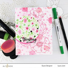 Stencil Bundle Circle Frame Mask Stencil & Flowers & Petals Layering Stencil Bundle