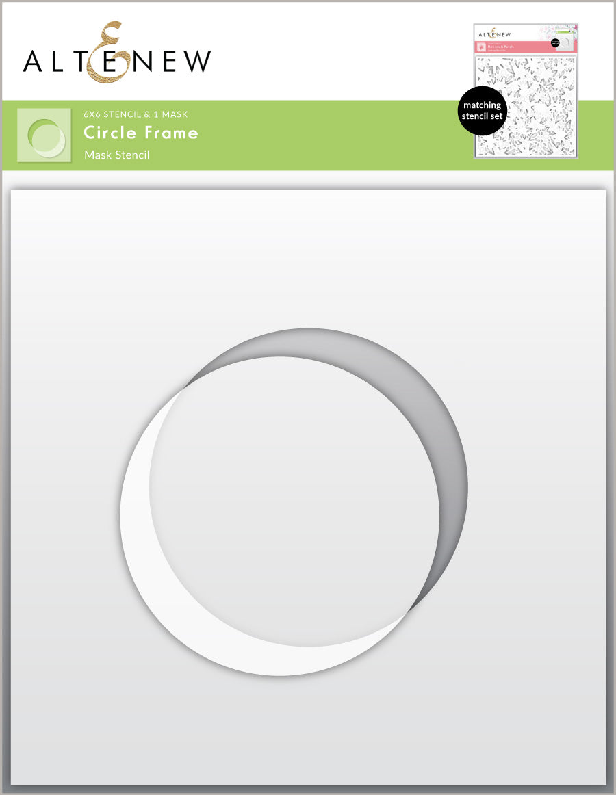 Stencil Bundle Circle Frame Mask Stencil & Flowers & Petals Layering Stencil Bundle
