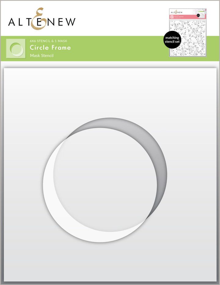 Stencil Bundle Circle Frame Mask Stencil & Flowers & Petals Layering Stencil Bundle