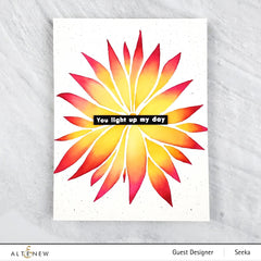 Stencil Bursting Dahlia Stencil