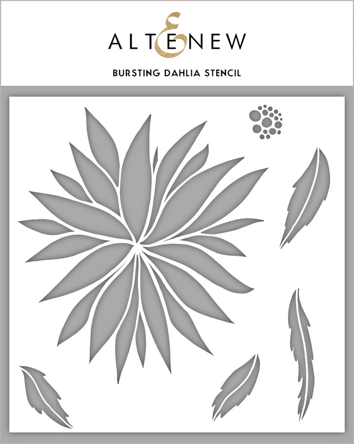 Stencil Bursting Dahlia Stencil
