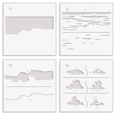 Stencil Caribbean Life Layering Stencil Set (4 in 1)