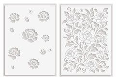 Stencil Chateau Blooms Stencil Set (2 in 1)