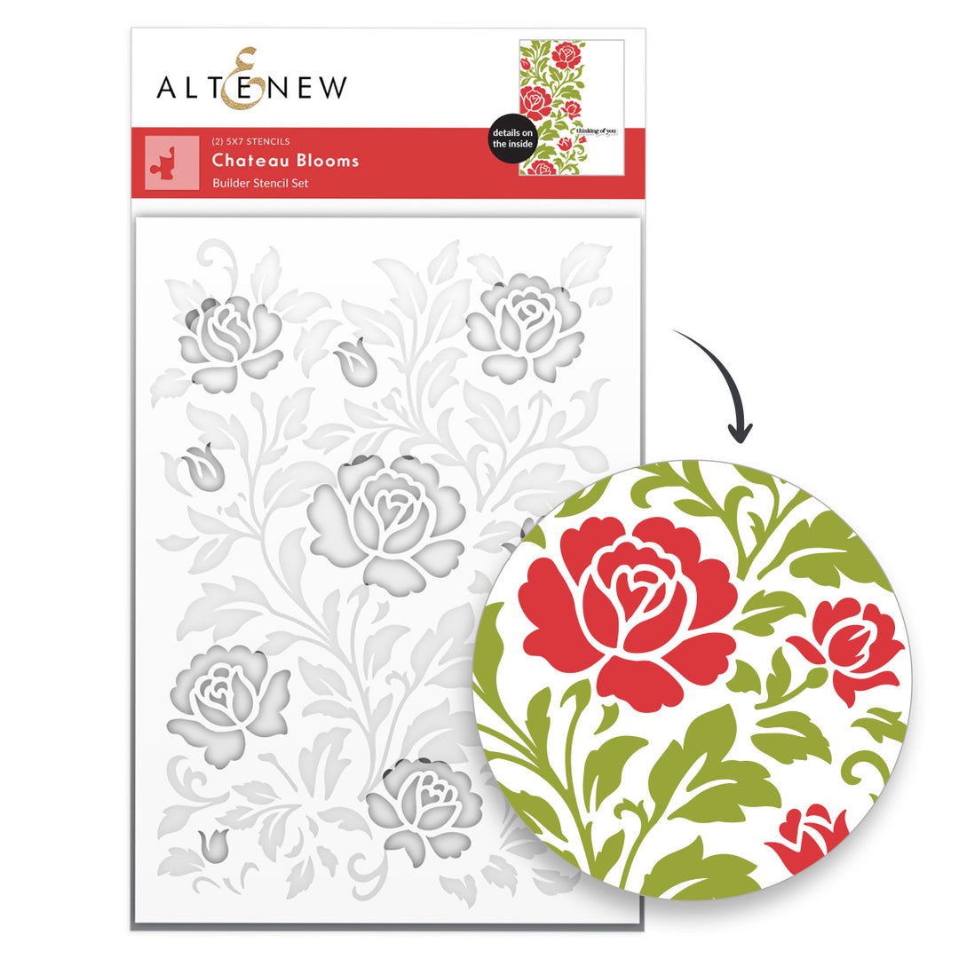 Stencil Chateau Blooms Stencil Set (2 in 1)