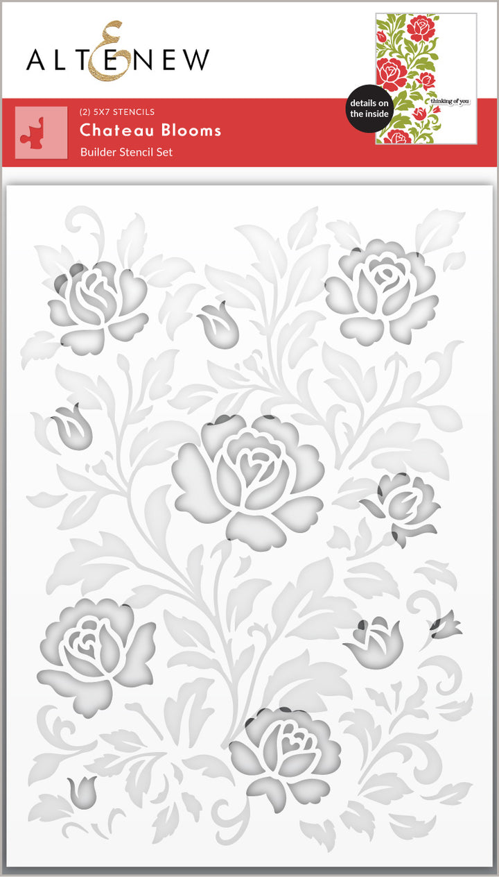 Stencil Chateau Blooms Stencil Set (2 in 1)