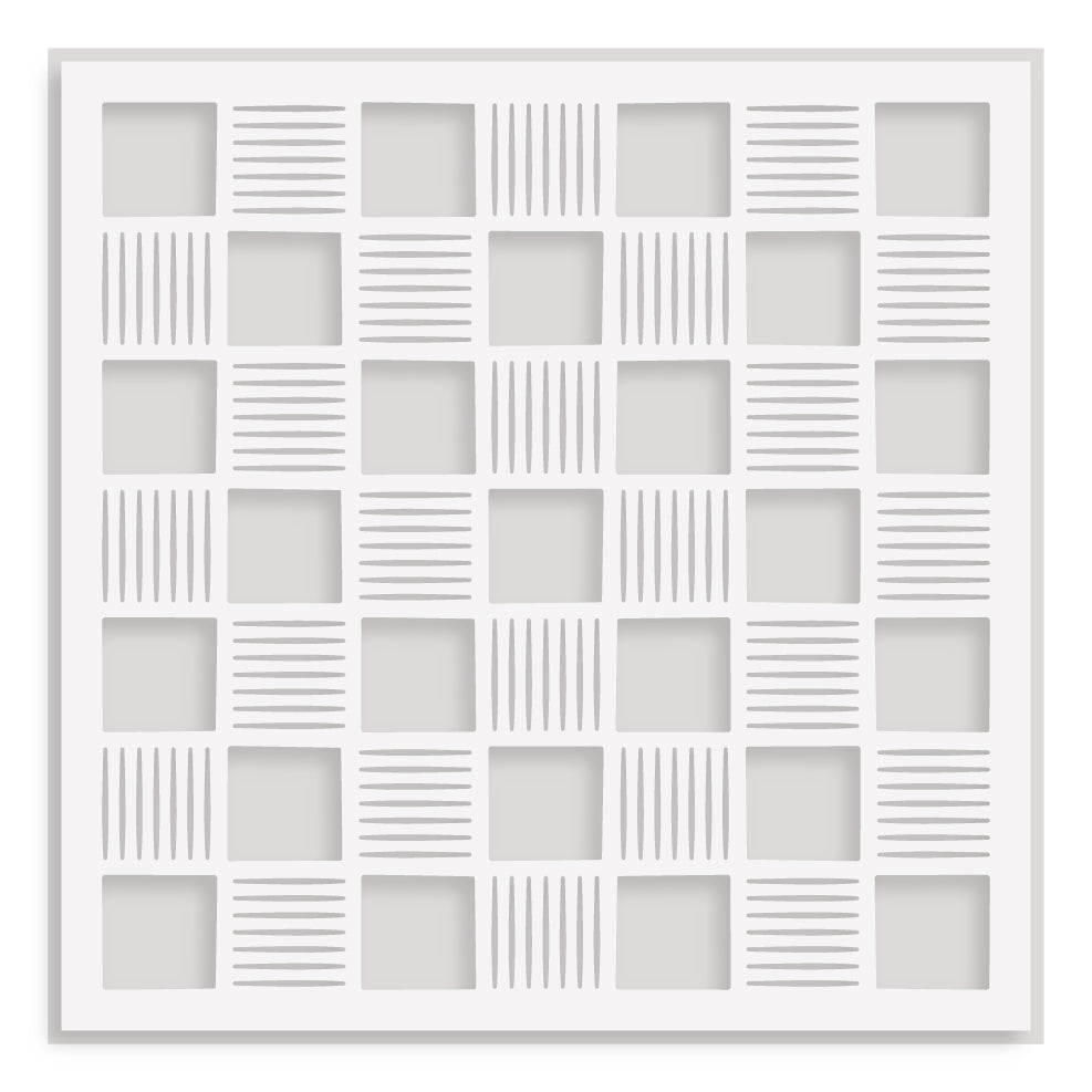 Stencil Checkerboard Tiles Background Stencil