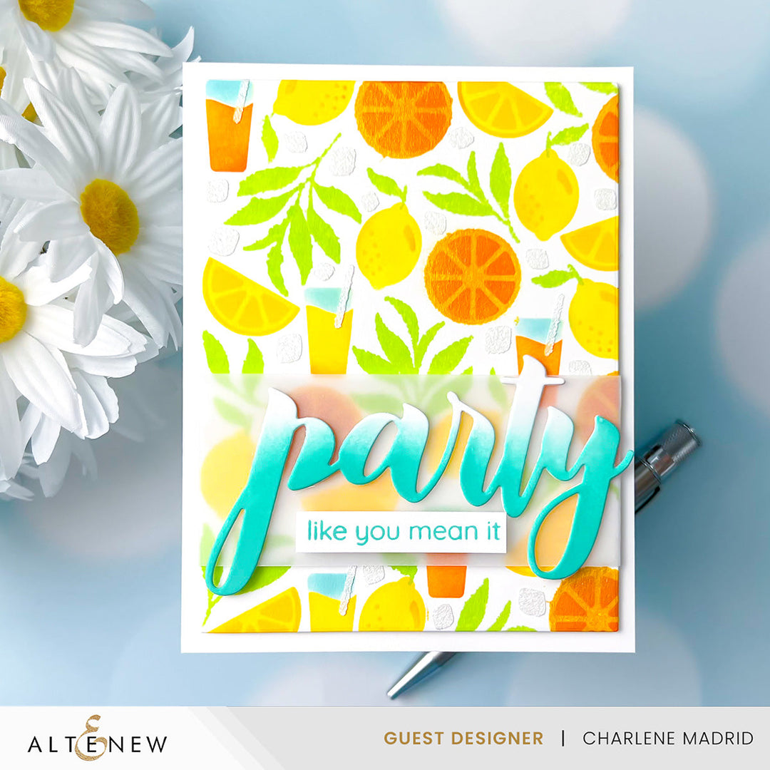 Stencil Citrus Fruits Pattern Layering Stencil Set (4 in 1)