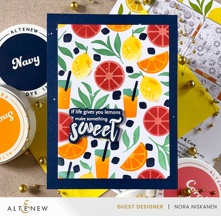Stencil Citrus Fruits Pattern Layering Stencil Set (4 in 1)