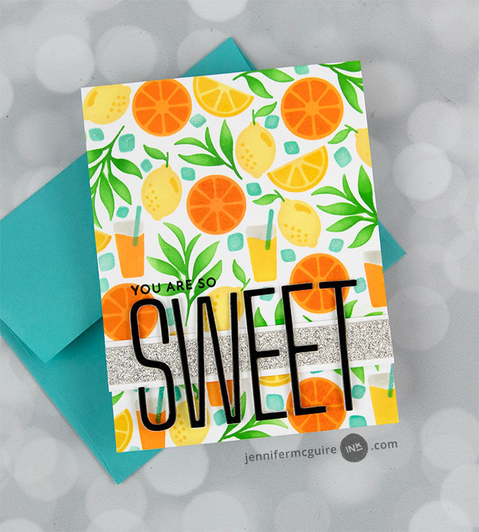 Stencil Citrus Fruits Pattern Layering Stencil Set (4 in 1)