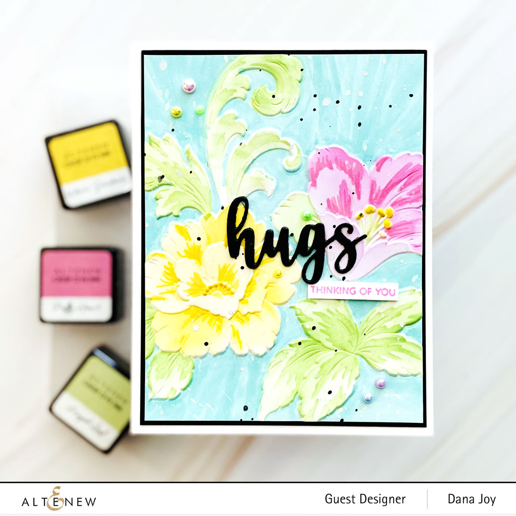 Stencil Craft Your Life Project Kit: Floral Acanthus Add-on Layering Stencil for Embossing Folder (4 in 1)