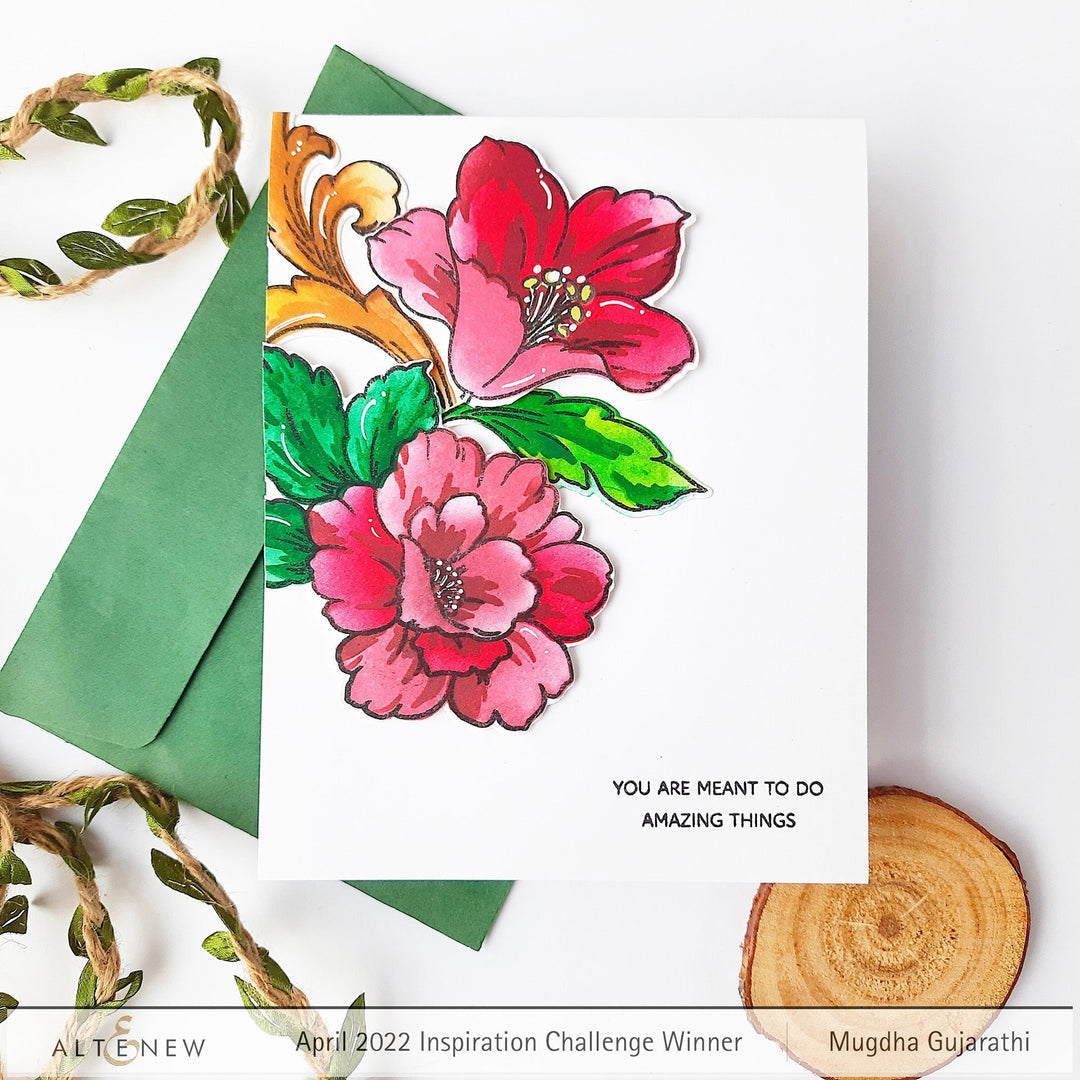 Stencil Craft Your Life Project Kit: Floral Acanthus Add-on Layering Stencil for Embossing Folder (4 in 1)