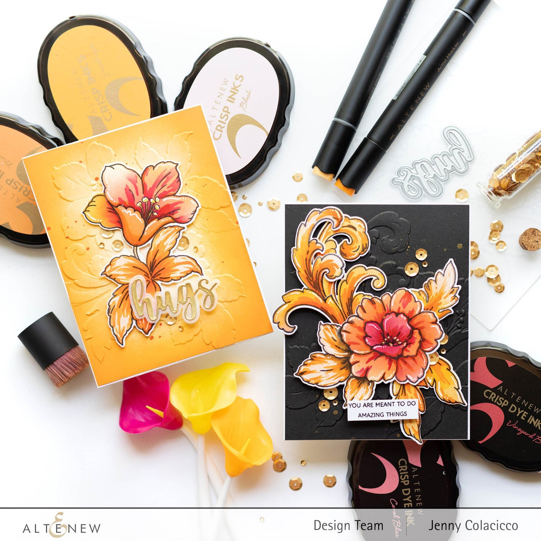 Stencil Craft Your Life Project Kit: Floral Acanthus Add-on Layering Stencil for Embossing Folder (4 in 1)