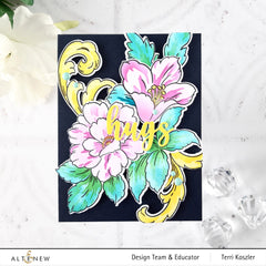 Stencil Craft Your Life Project Kit: Floral Acanthus Add-on Layering Stencil for Embossing Folder (4 in 1)