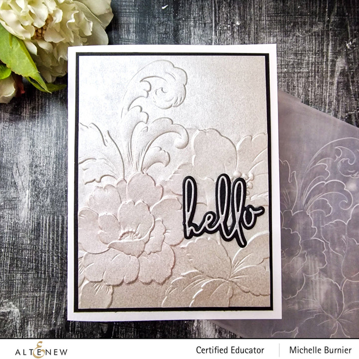Stencil Craft Your Life Project Kit: Floral Acanthus Add-on Layering Stencil for Embossing Folder (4 in 1)