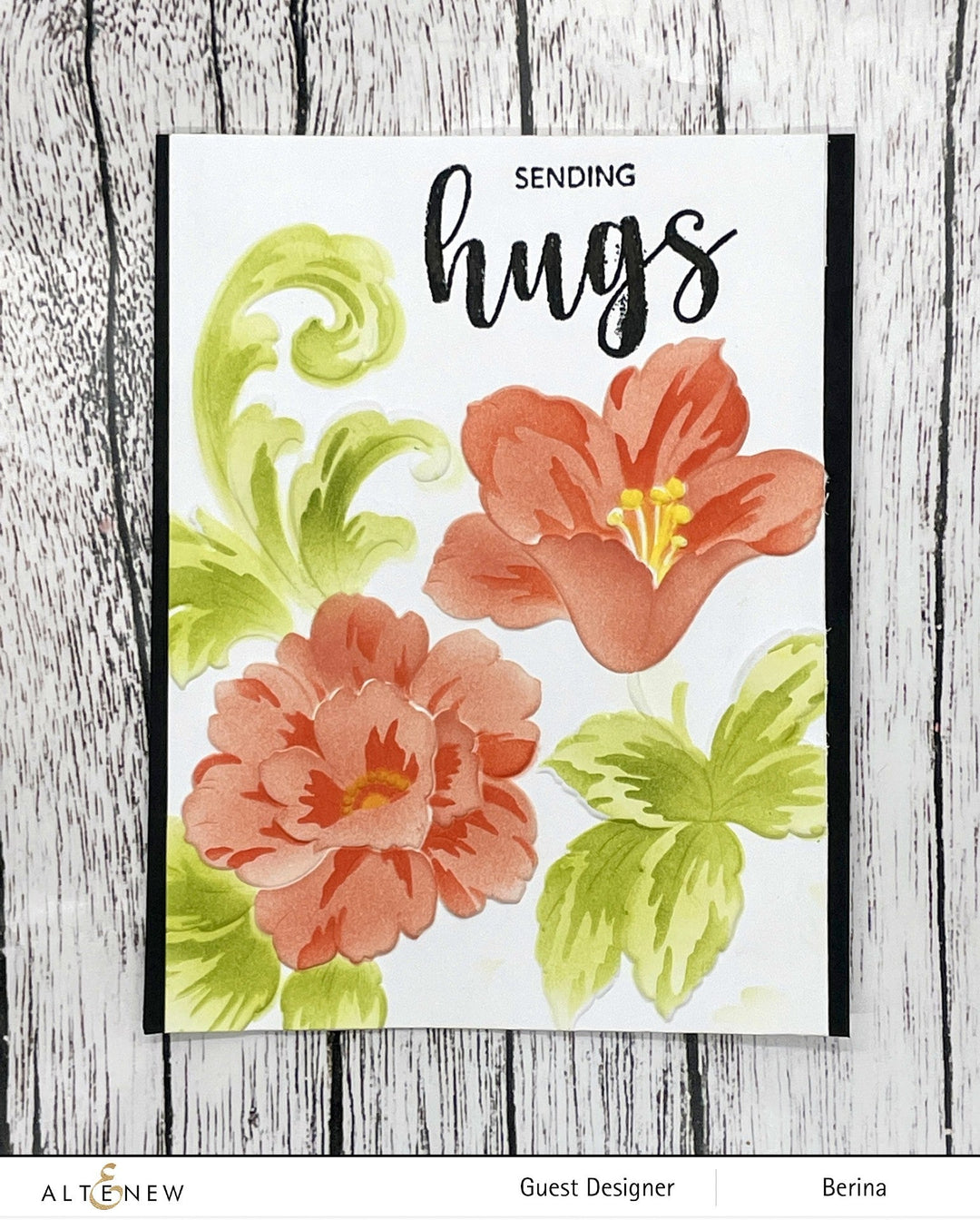Stencil Craft Your Life Project Kit: Floral Acanthus Add-on Layering Stencil for Embossing Folder (4 in 1)