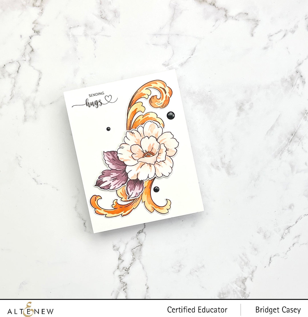 Stencil Craft Your Life Project Kit: Floral Acanthus Add-on Layering Stencil for Embossing Folder (4 in 1)