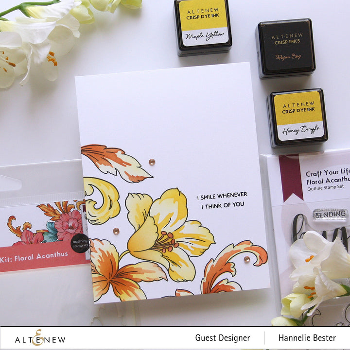 Stencil Craft Your Life Project Kit: Floral Acanthus Add-on Layering Stencil for Embossing Folder (4 in 1)