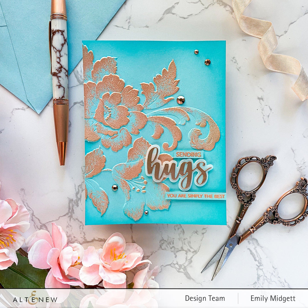 Stencil Craft Your Life Project Kit: Floral Acanthus Add-on Layering Stencil for Embossing Folder (4 in 1)