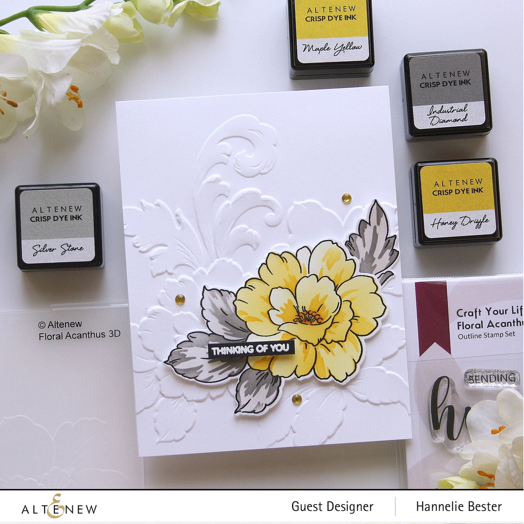 Stencil Craft Your Life Project Kit: Floral Acanthus Add-on Layering Stencil for Embossing Folder (4 in 1)