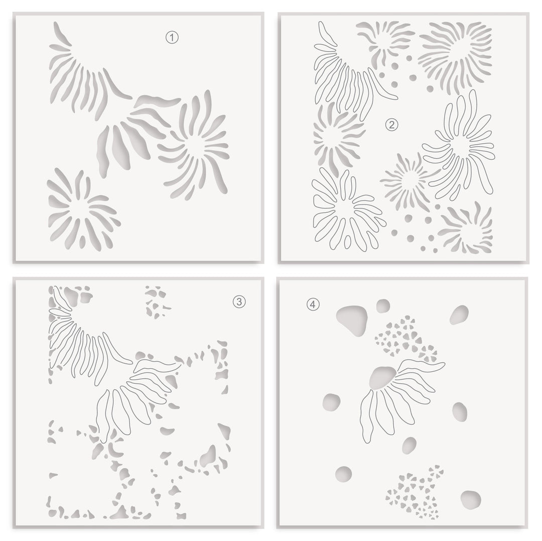 Stencil Daisy Craze Stencil Set (4 in 1)