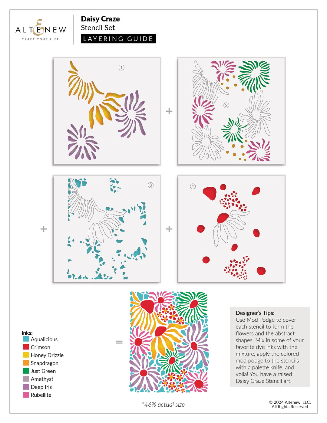 Stencil Daisy Craze Stencil Set (4 in 1)