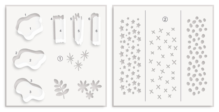 Stencil Daydream Doodles Stencil Set (2 in 1)