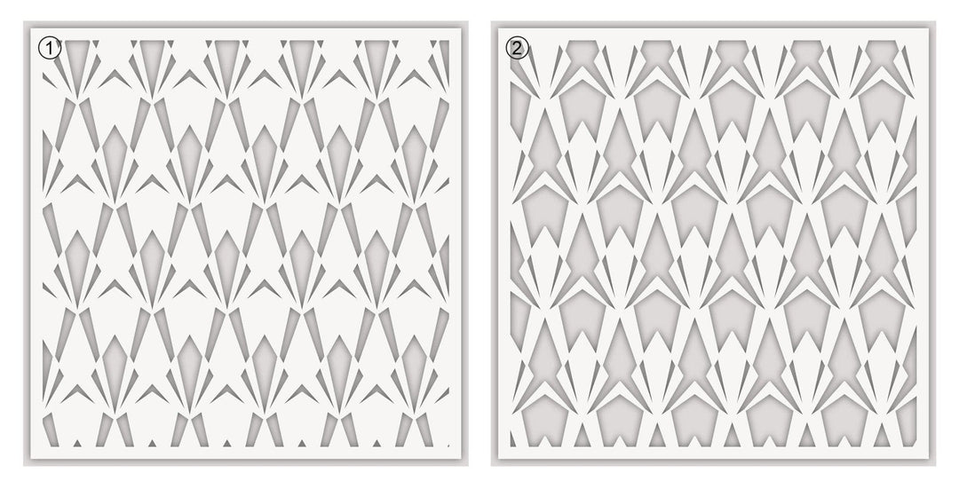 Stencil Deco Diamonds Builder Stencil Set (2 in 1)
