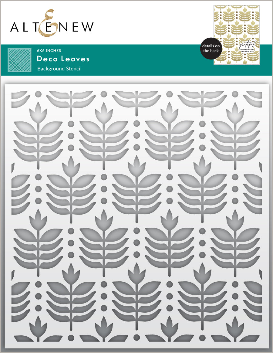 Stencil Deco Leaves Background Stencil