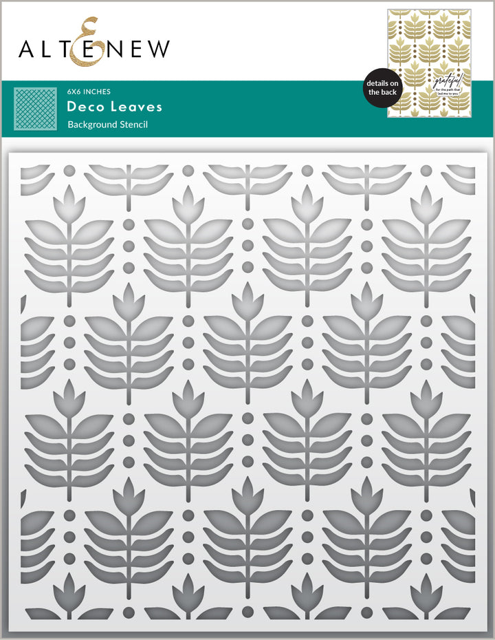 Stencil Deco Leaves Background Stencil