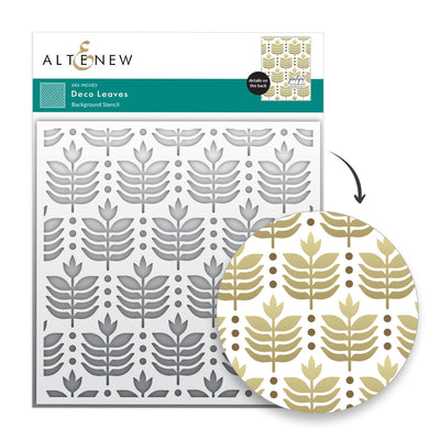 Stencil Deco Leaves Background Stencil